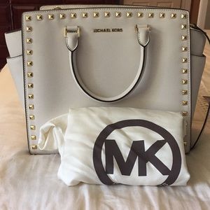 Large White Michael Kors Handbag